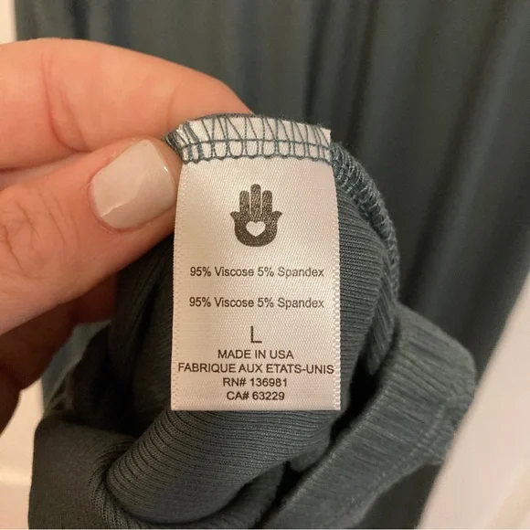 Spiritual Gangster Women's Carmela Rib Cinched Jumpsuit in Dusty Olive NWOT - Picture 9 of 9